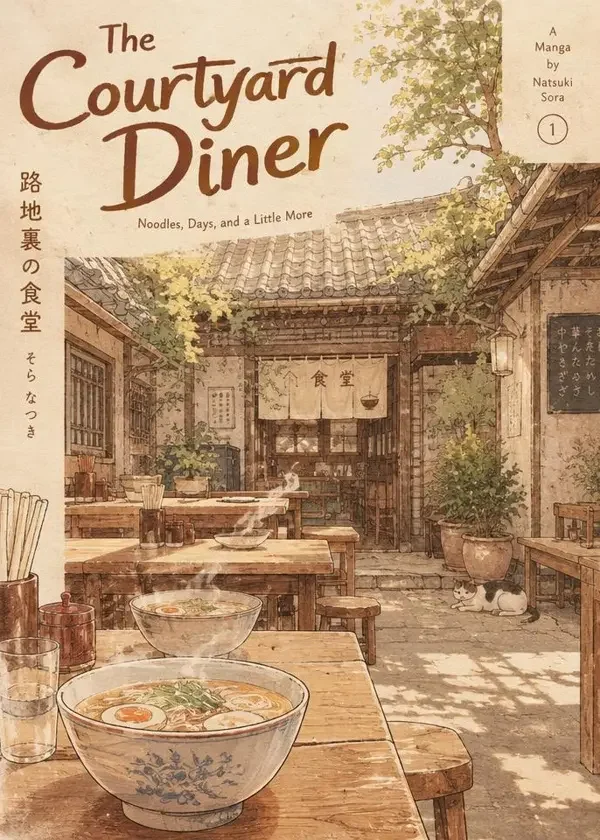 《深夜拉面屋》封面插画,日漫 · 美食、都市、疗愈、群像